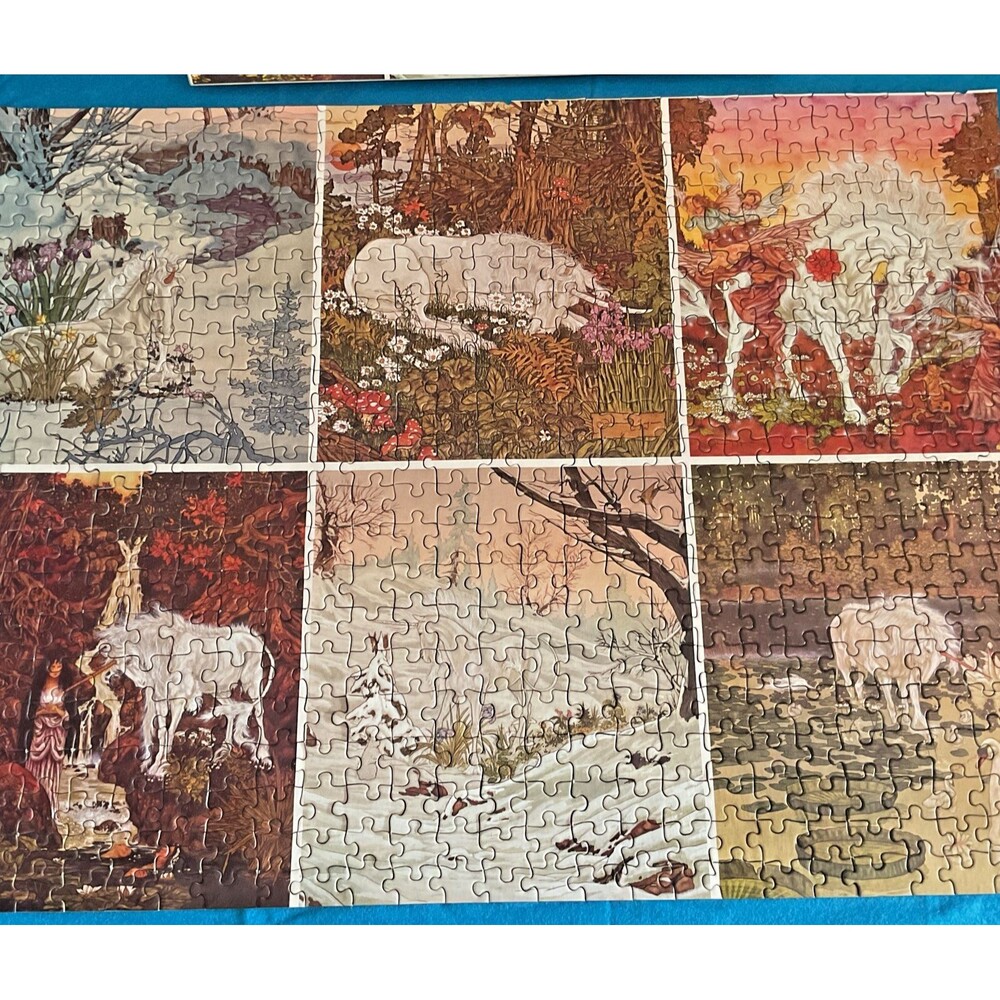 Michael Hague Art Unicorns Vintage 1983 Great American Puzzle Factory Complete